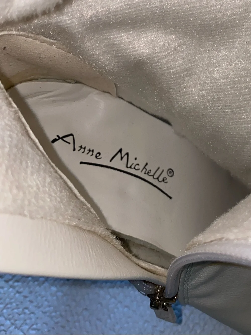 Anne Michelle Tall White High Heel Boots  Size 6